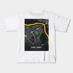 Pride Park Map Design (Black) Kids T-Shirt